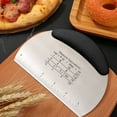 thumbnail image 6 of Uxcell Pizza Cutter Stainless Steel Cutter Scraper for Pastry Dough Black, 6 of 7