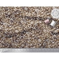 thumbnail image 3 of Soimoi Tissu en Poly Georgette Feuilles, Oiseaux & Roses Imprimé 1 Yard 42 Pouces de Large, 3 of 3