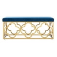 thumbnail image 4 of SAFAVIEH Fleur Rectangle Bench Navy / Gold, 4 of 9