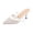 White, variant on Women's Slingback High Heels Mesh Breathable Closed Pointed Toe Slip On Pumps Shoes Casual Elegant Dressy Bridal Shoes for Daily Outdoor White