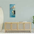 thumbnail image 2 of Stupell Industries Pelican Bird Over Blue Planked Pattern Animal Painting, 17 x 40, Design by Stephanie Workman Marrott, 2 of 7