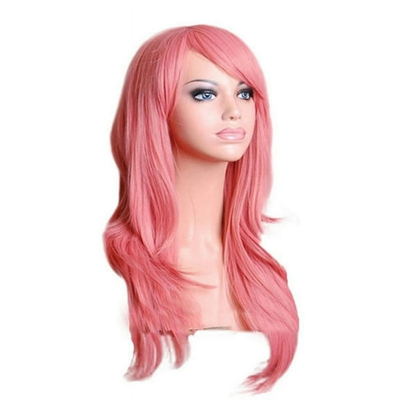 Nvzi -b Wig Curly Hair Wave Medium Temperament Wig Headgear(27.56in，A78)