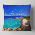 thumbnail image 2 of Designart Tropical Beach Panorama - Seascape Throw Pillow - 16x16, 2 of 5