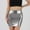 Gray, variant on Women Metallic Shiny Solid Elastic High Waist Bodycon Tight Sexy Mini Skirt