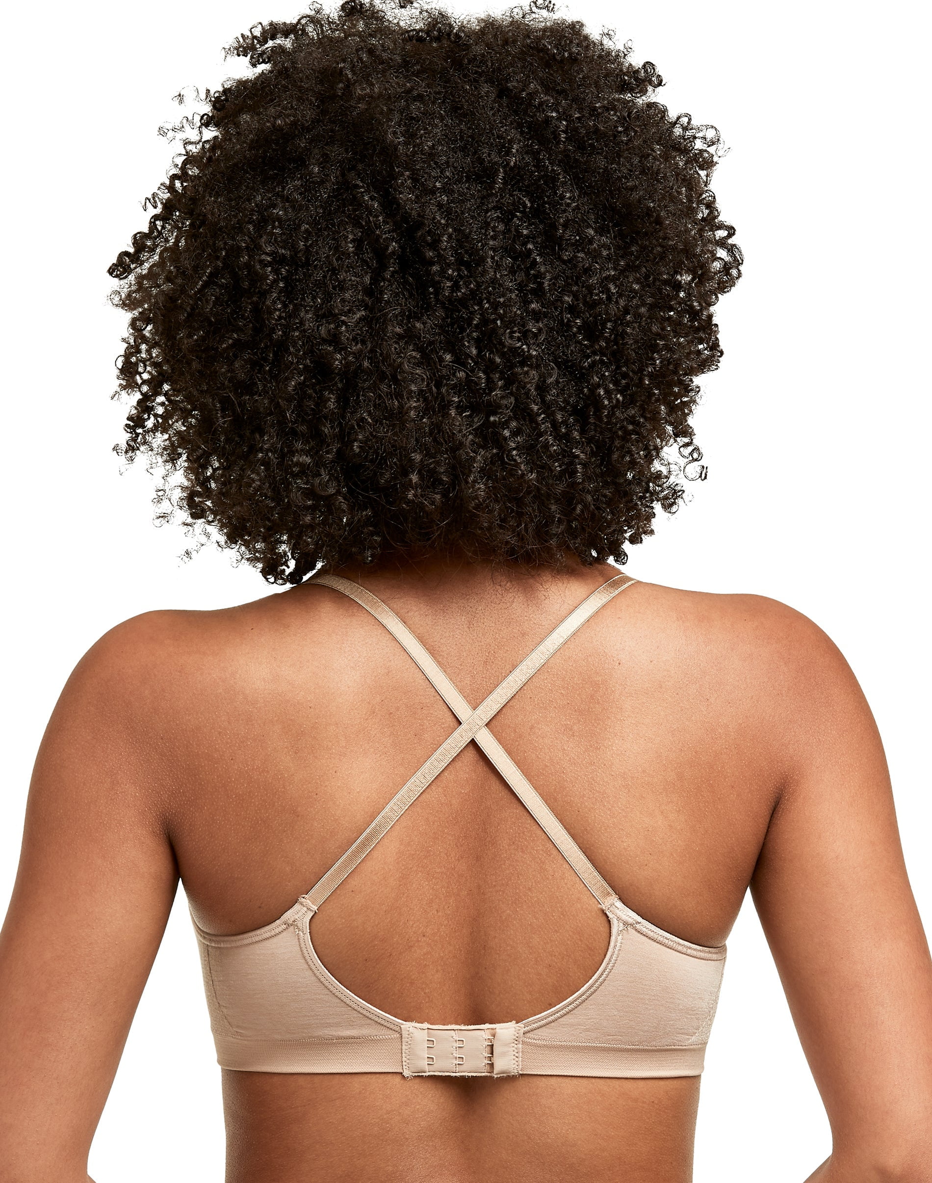 Hanes Comfy Support Women's Convertible Wireless T-Shirt Bra, Comfort Flex  Fit Nude Heather L 