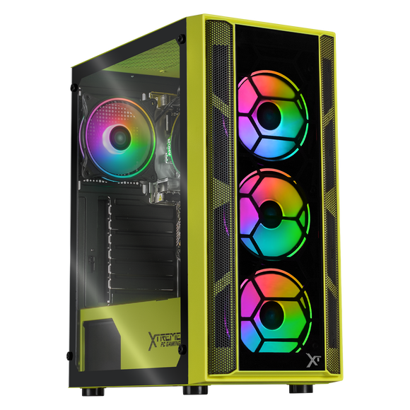 Computadora Escritorio Xtreme PC Gaming AMD Radeon Vega Renoir Ryzen 7 5700G 16GB SSD 1TB WIFI Neon Green juegos casuales, trabajo y estudio