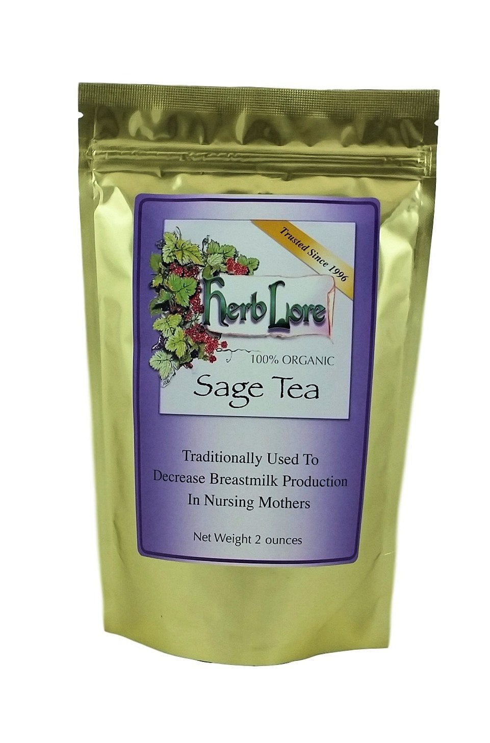 Organic Sage Tea 60 Servings Loose Leaf All Natural Herbal Tea and