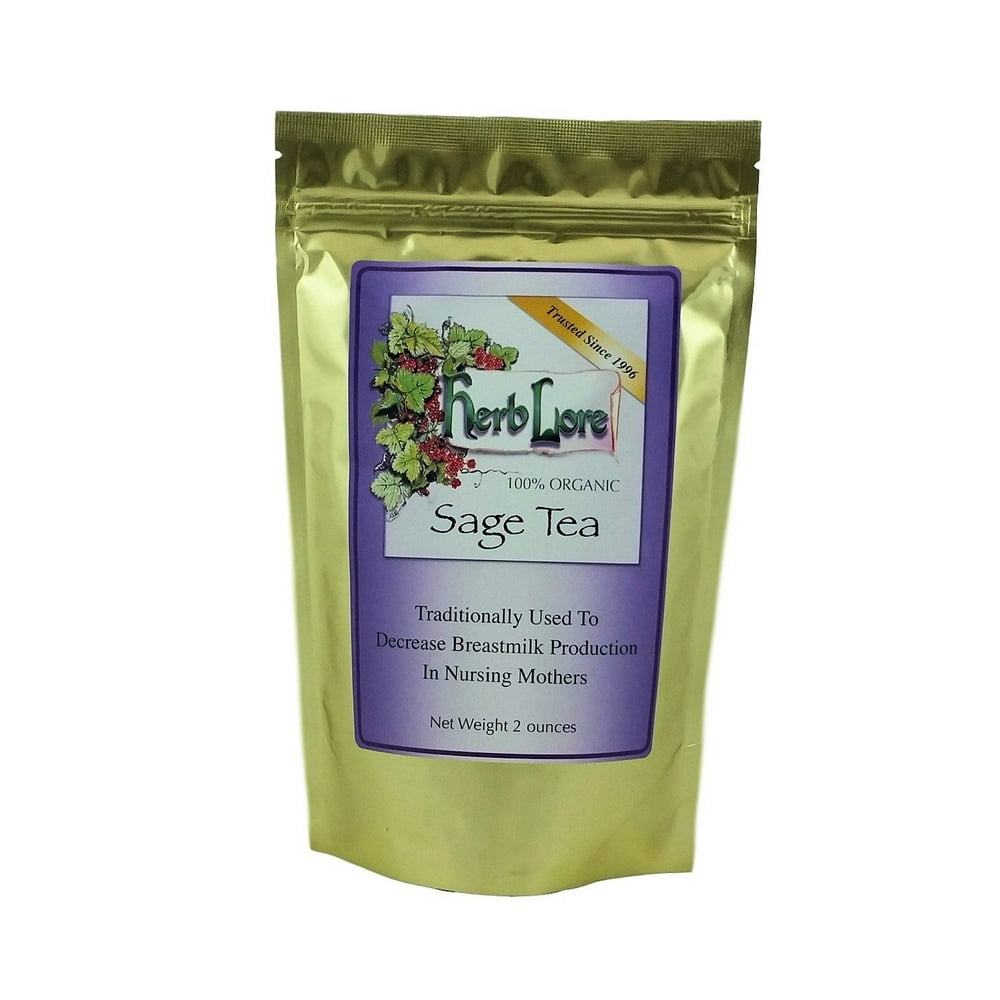 Organic Sage Tea 60 Servings Loose Leaf All Natural Herbal Tea and