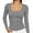 Gray-c, variant on Vivianyo HD Women's Ribbed Knit Slim Fit Casual Crop Top, Scoop Neck Long Sleeve Basic Tops for Women Casual Basic Shirts, Sizes S-2XL