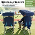 thumbnail image 4 of Portable Camping Chair with Canopy - Folding Chair with Canopy, Durable 600D Oxford Canopy Chair for Camping, Beach, Picnics, Fishing & Sports, 4 of 10