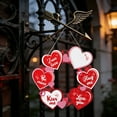 thumbnail image 4 of Welcome Valentine's Day Love Front Door Sign, Red Hearts Farmhouse Wood Door Hanger Outdoor Outside Porch Decor, Anniversary Wedding Holiday Wooden Wreath Indoor Wall Hanging Decoration, 4 of 6