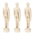 thumbnail image 3 of COOPHYA 3Pcs Drawing Wooden Mannequins Hardwood For Painters And Sculptors Art Reference, 3 of 8