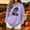 Purple, variant on Molidfa Womens Line Art Skull Hoodie Cool Graphic Oversized Halloween Sweatshirt