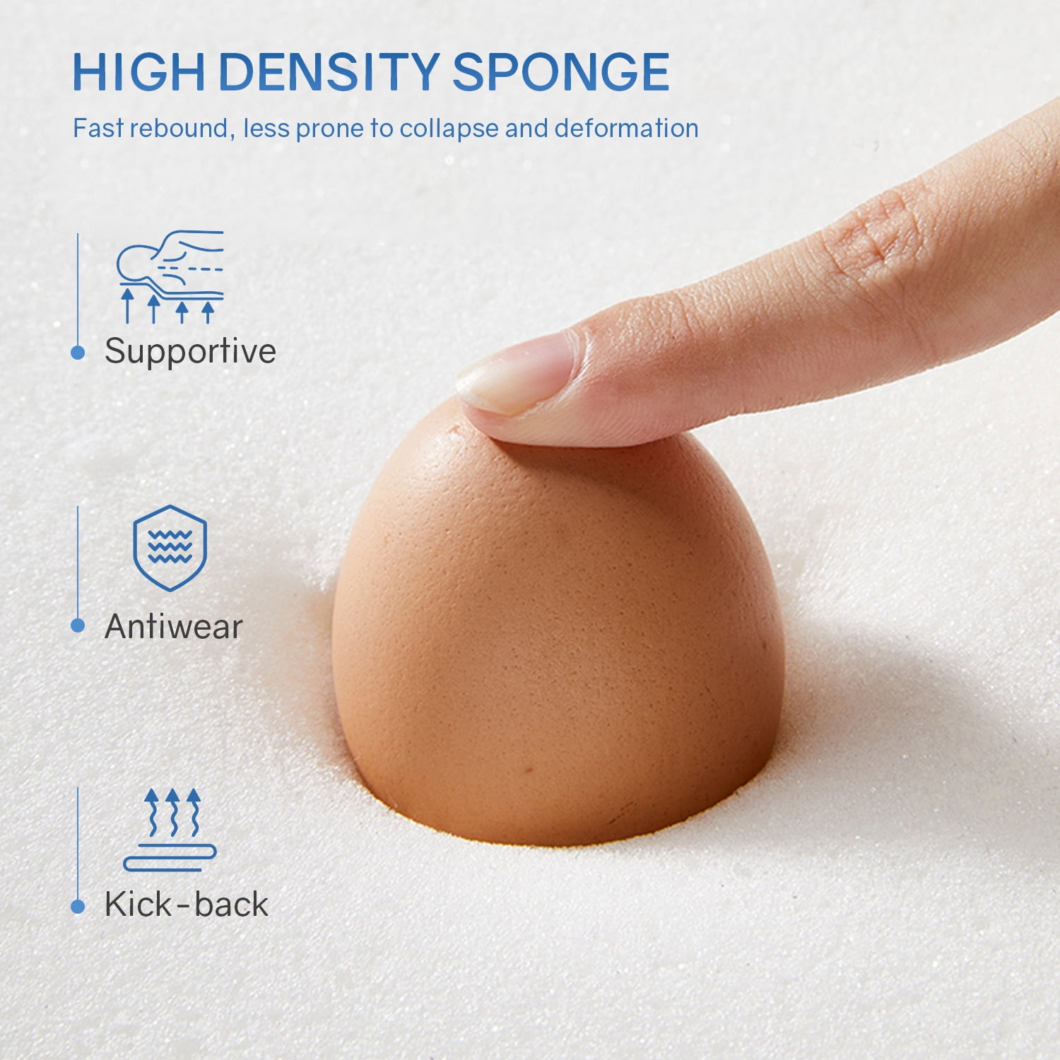 PayLessHere 6 Inch Full Size Green Tea Gel Memory Foam Mattress,Medium-Firm,White