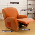 thumbnail image 5 of CJC Velvet Recliner Covers, Stretch Armchair Slipcovers, 4-Piece for 1 Cushion Reclining Sofa, Single Seat Recliner Protector, 10 Colors, 5 of 9