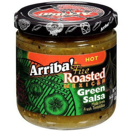 Arriba! Hot Fire Roasted Green Salsa, 16 oz