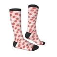 thumbnail image 3 of Picia Women Crew Soft Moisture-wicking Socks Floral Strawberr Pattern Design Cotton Socks, One Size fit All, 3 of 9