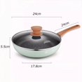thumbnail image 2 of 24cm Diameter Non-stick Pan Household Induction Cooker Gas Cooker Suitable For Breakfast Omelette Pan with Glass Lid, 2 of 3