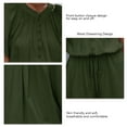 thumbnail image 2 of Short Romper, Casual Jumpsuit Shorts Button Top  For Home Office Beach Green M, 2 of 6