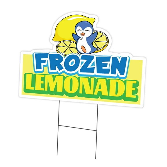 SignMission C-DC-1824-Frozen Lemonade19 18 x 24 in. Yard Sign & Stake - Frozen Lemonade