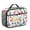 Geometric Flower and-3, variant on Geometric Flower and Dahlia Pink Insulated Lunch Bag Teens,Bento School Lunch Bag for Teens for Work,Picnic or Travel 10.6x7.7x4.3 Inches,12 Can Capacity