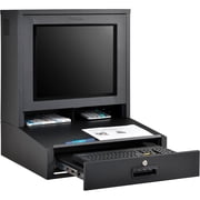 Global Industrial Countertop LCD Computer Cabinet Black