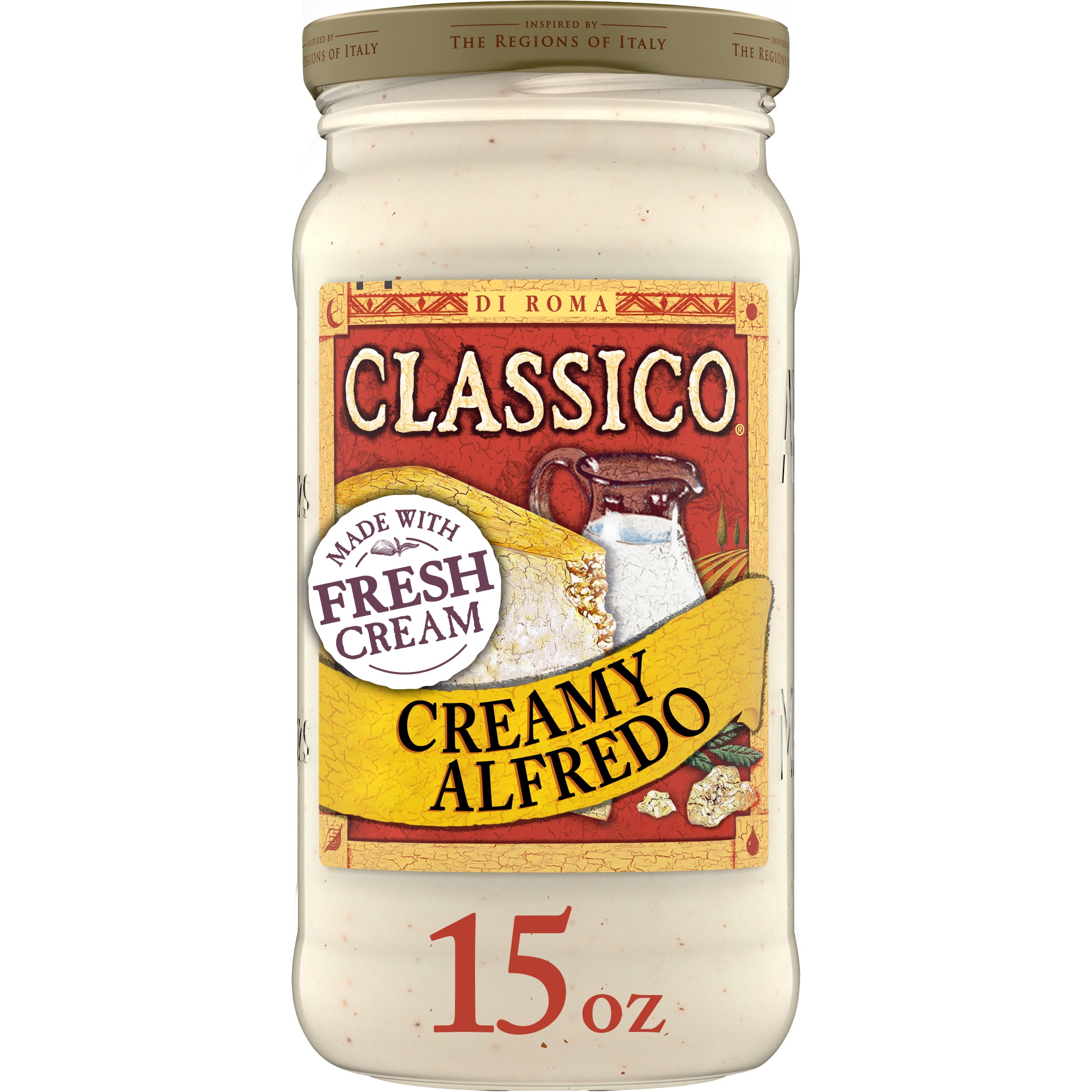 Classico Creamy Alfredo Spaghetti Pasta Sauce, 15 oz. Jar