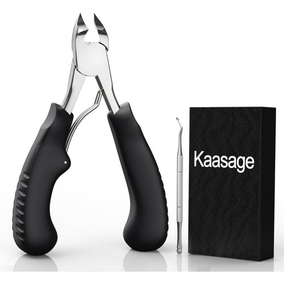 Kaasage Toenail Clippers for Seniors Thick Nail & Ingrown Toenails Stainless Steel Sharp Curved Blade for Pedicure Tool Nail Clipper