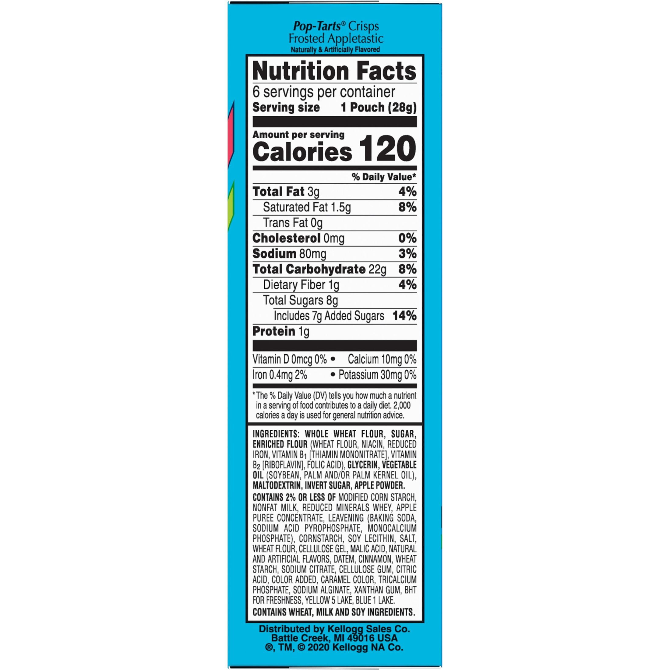 Pop-Tarts Frosted Appletastic Breakfast Baked Snack Bars, 5.9 oz, 6 Count