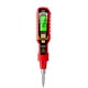 thumbnail image 1 of Probador de voltaje Detector de voltaje Profesional Probador eléctrico sin contacto Lápiz LCD rojo, 1 of 9