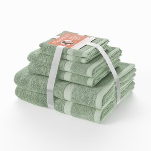 Beautiful by Drew Barrymore 6-Piece Bath Towel Set, Sage Green