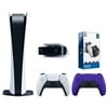 Sony Playstation 5 Digital Edition Console with Extra Purple Controller, 1080p HD Camera and Surge Dual Controller Charge Dock Bundle