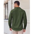 thumbnail image 4 of COOFANDY Mens Long Sleeve Button Down Shirts Casual Untucked Shirts Stretch Shirts, 4 of 4