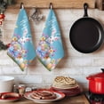 thumbnail image 6 of Blue Easter Kitchen Towels Set of 4, Spring Rabbit Colorful Eggs Tulip Butterfly Absorbent Dish Towels for Kitchen, Microfiber Hand Towel, Quick Drying Tea Towel for Cleaning Decorative Dishcloths, 6 of 7