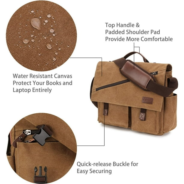 Mens canvas messenger on sale bag laptop