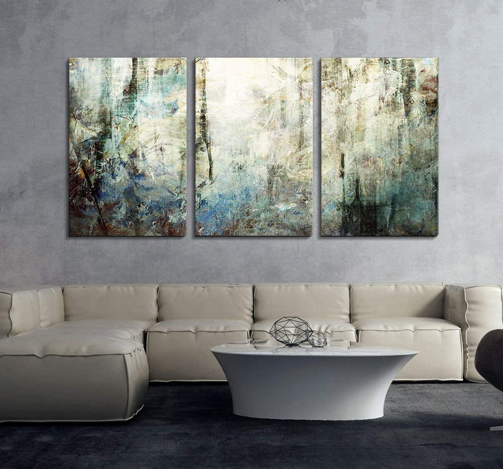 wall26 3 Panel Canvas Wall Art - Abstract Grunge Color Compositon ...