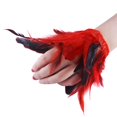 thumbnail image 1 of Puño de pluma de avestruz para mujer, manga de muñeca, puños de plumas de avestruz de piel Real, pulsera a presión, camisas de satén elegantes, 1 of 4