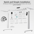 thumbnail image 6 of VVENACE Electric Standing Desk Frame, Single Motor Adjustable Stand Up Desk Base, 176 lbs Weight Capacity, Computer Desk for Home and Office (White Frame only), 6 of 8