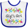 thumbnail image 3 of Inktastic Gigis Girl- Bright Flowers Girls Baby Bib, 3 of 4