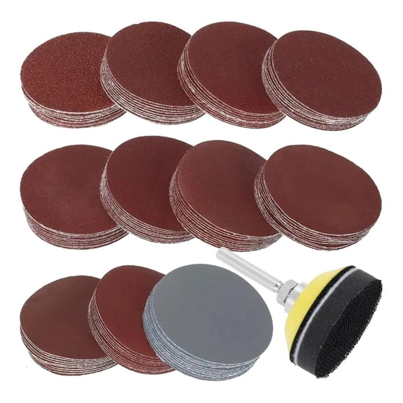 CEORPER 100Pcs 1inch 25mm Sanding Discs Pad Abrasive Polishing Pad Kits For Rotary Tool Sandpaper Sanding Discs Assortments