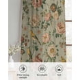thumbnail image 6 of Vintage Spring Floral Sheer Curtains 54 Inch Length 2 Panels Set for Living Room/Bedroom, Farmhouse Flowers Green Vintage Kitchen Curtains Grommet Semi-Sheer Curtains Window Treatments 42"x54"x2, 6 of 7