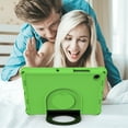 thumbnail image 4 of Dteck Kids Case for Samsung Galaxy Tab A8 10.5 inch 2022 SM-X200/SM-X205/SM-X207, Lightweight EVA Kids Friendly Shockproof 360 Rotating Grip Handle Folding Stand Cover - Green, 4 of 6