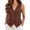 Coffee, variant on Women Lightweight Vest Tank Top Summer Slim Fit Sleeveless Lapel Layered No Print Casual Wear