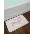 thumbnail image 2 of Sugar Skull Bath Mat, Day of the Dead Theme Florally Ornamented Petals and Leaves, Plush Bathroom Decor Mat with Non Slip Backing, 29.5" X 17.5", Multicolor, by Ambesonne, 2 of 2