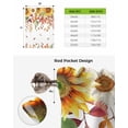 thumbnail image 6 of Fall Botanical Tie Up Curtains for Kitchen Bathroom Bedroom Windows 45 Inch Length, Sunflowers Maple Leaf Watercolor Balloon Drape Curtains Shade Rod Pocket Drapery Curtain Panel, 34"x45", 6 of 7