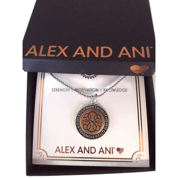 Alex and Ani Women's 20" Two-Tone Path of Life Adjustable Necklace Rafaelian Silver One Size