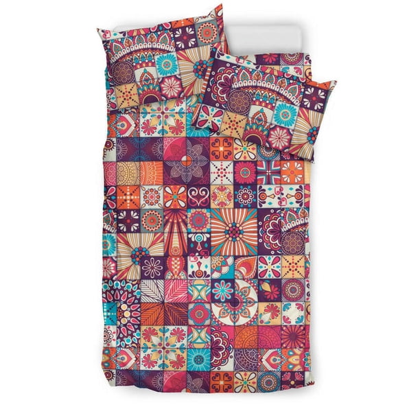 Vintage Elementos Decorativos Árabe Marruecos Patrón Ropa de Cama Set