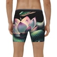 thumbnail image 4 of Picia Snake Holding A Lotus Pattern Men's Athletic Long Leg Briefs , Performance Stretch Underwear，Moisture-Wicking, 4 of 7