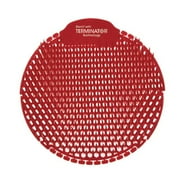 Fresh Products Slant7 with Terminator Urinal Screen, Forest Scent, Red, 30/Carton