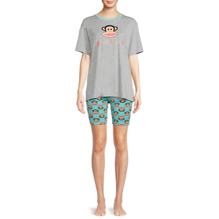 

Paul Frank Women s T-Shirt and Bike Shorts 2-Piece Sleep Set